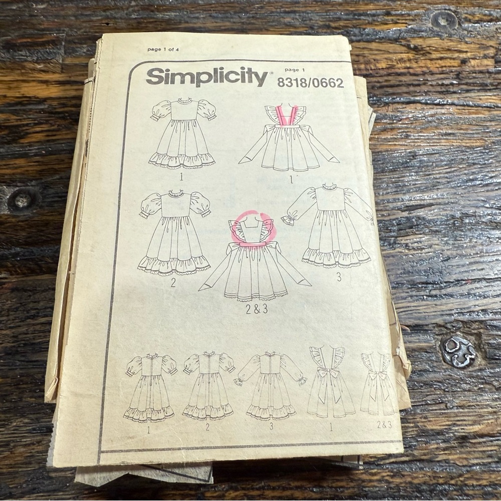 Simplicity 8318 Vintage 1980’s Daisy Kingdom Girl Dress Sew Pattern Size 5 - 6X - Picture 11 of 15